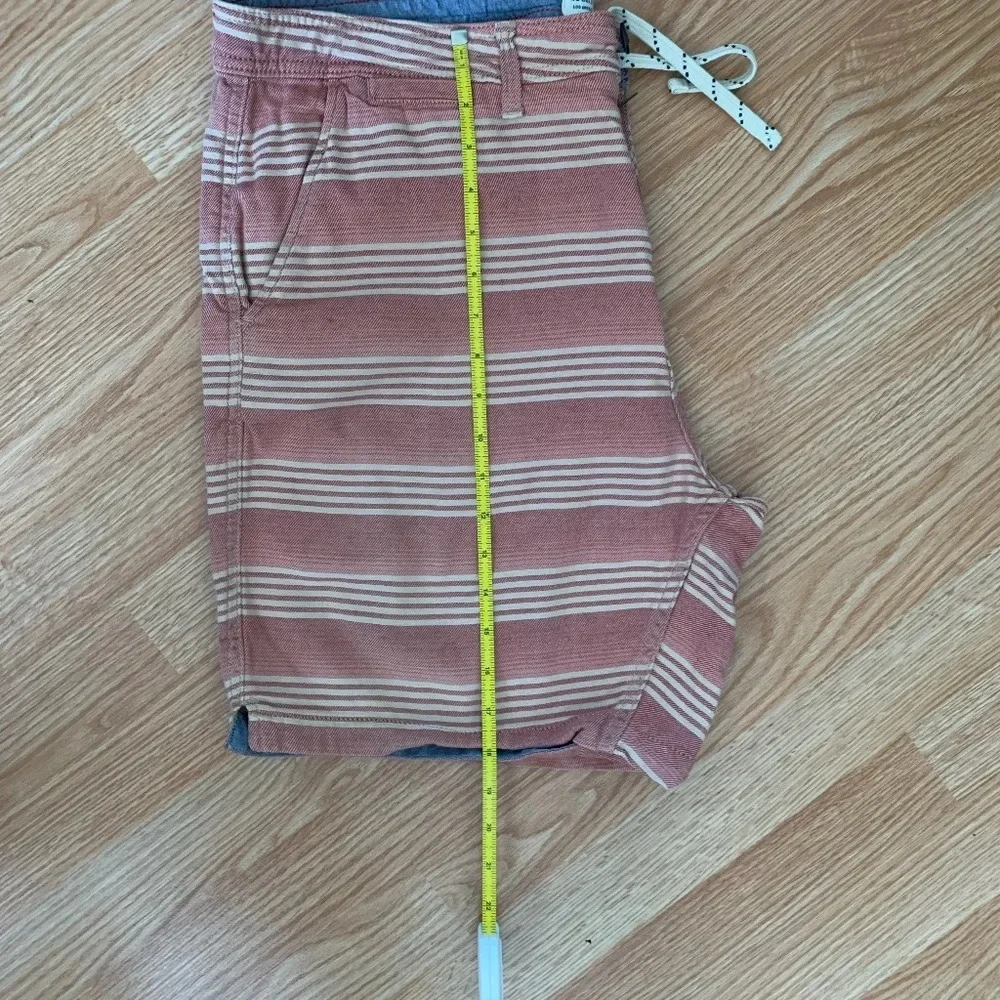 Lucky Brand Baja Henley Red Striped Bermuda Shorts Size 38